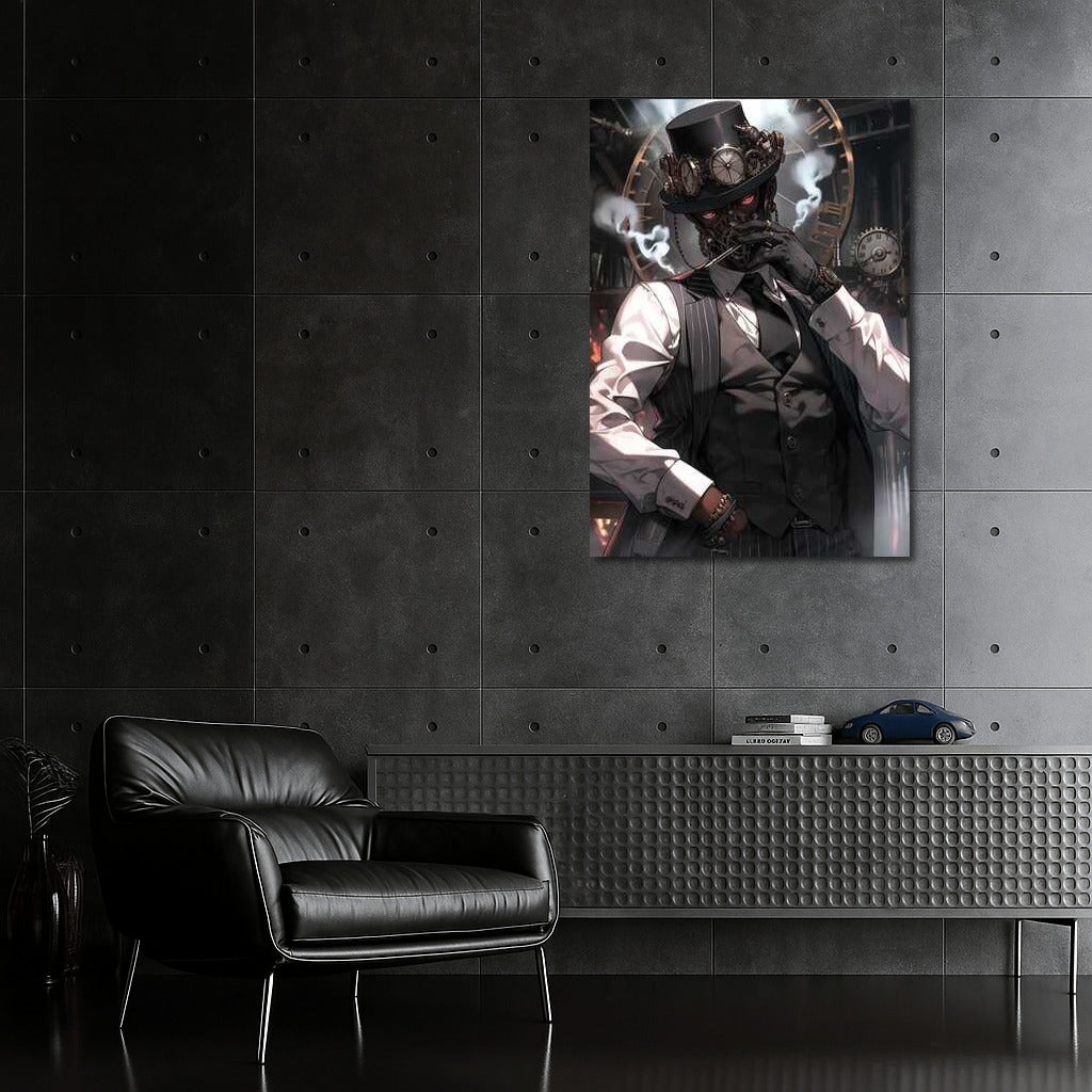 Steampunk Mystery Hero: Gears and Clocks in Factory Aesthetics