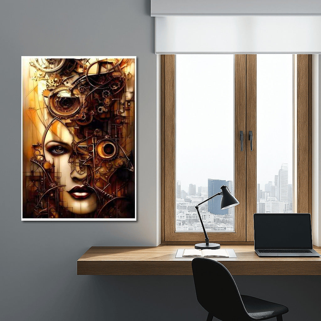 Mysterious Portrait of Gears: Dive into the World of Steampunk