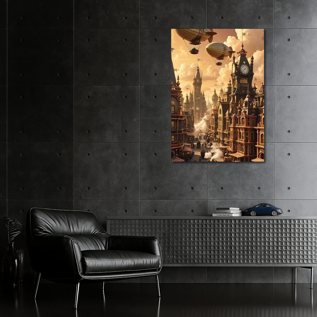 The Majesty of Airships: Steampunk Over a Victorian City