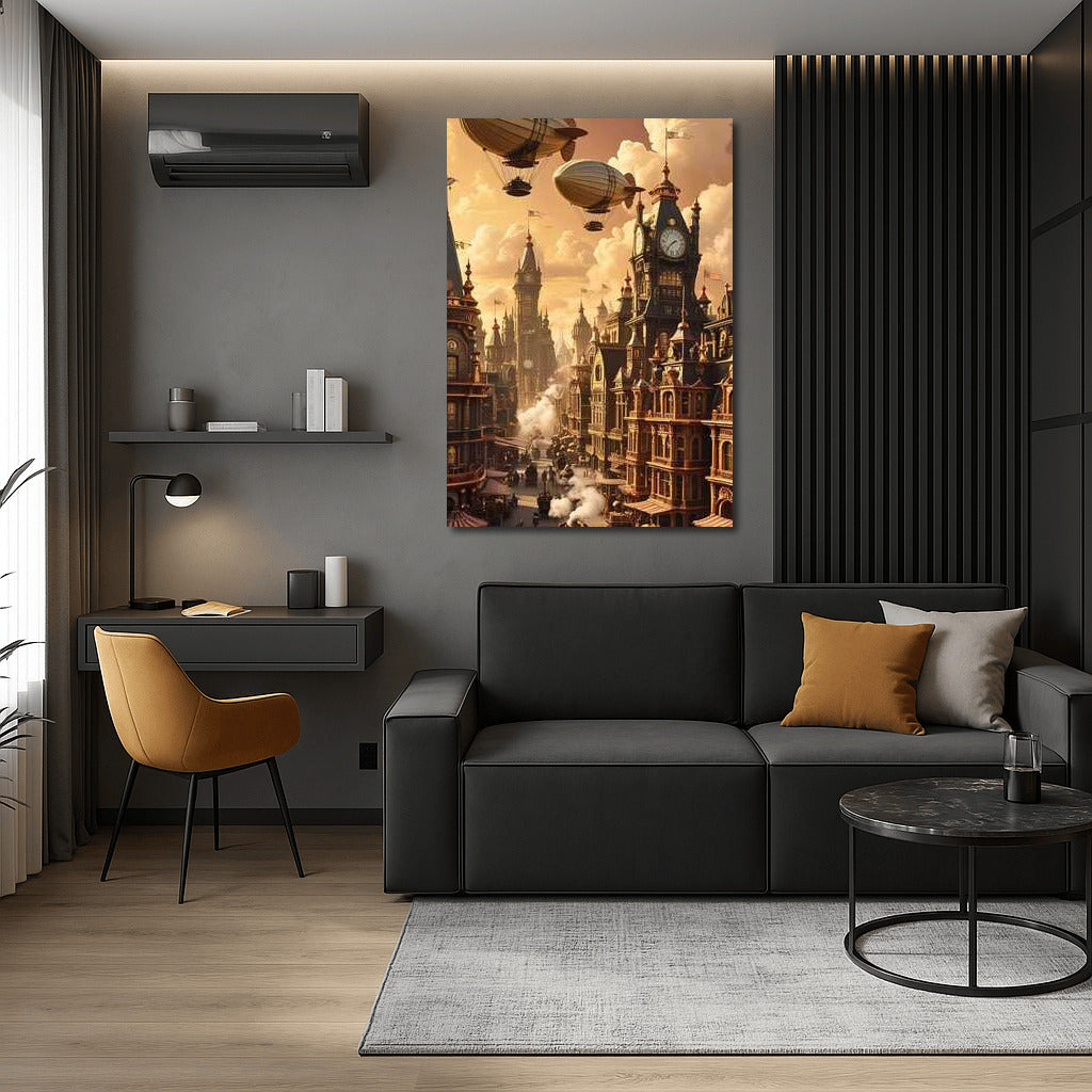 The Majesty of Airships: Steampunk Over a Victorian City