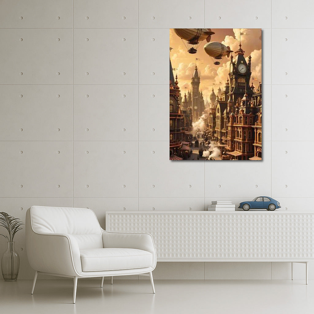 The Majesty of Airships: Steampunk Over a Victorian City