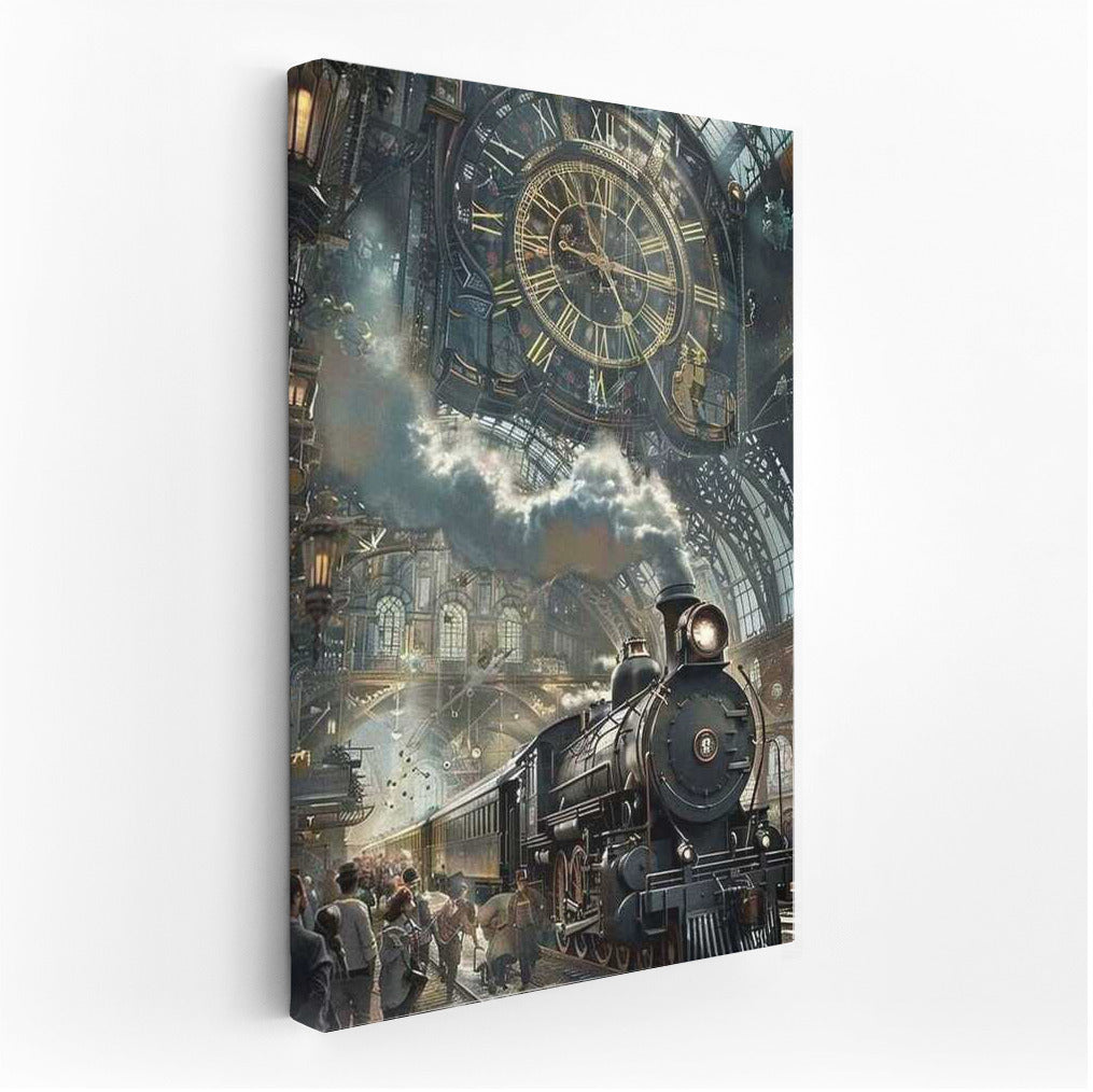 Epic Steam Locomotive: Victorian Steampunk Landscape