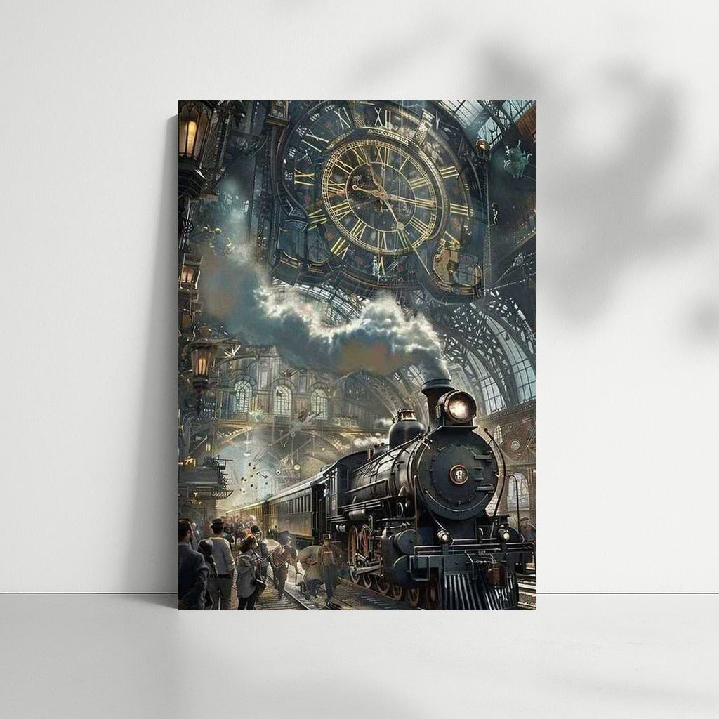 Epic Steam Locomotive: Victorian Steampunk Landscape