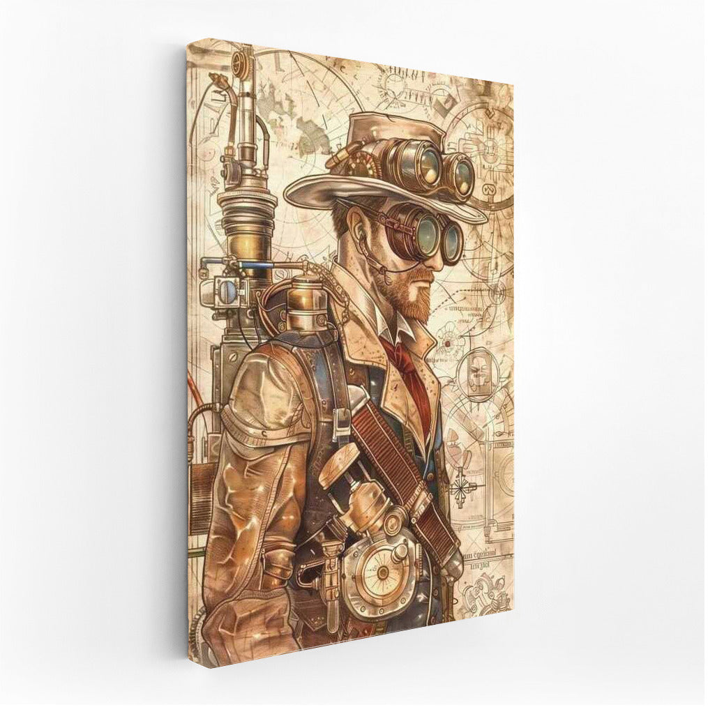 Vintage Mechanical Sci-Fi: Steampunk Figure