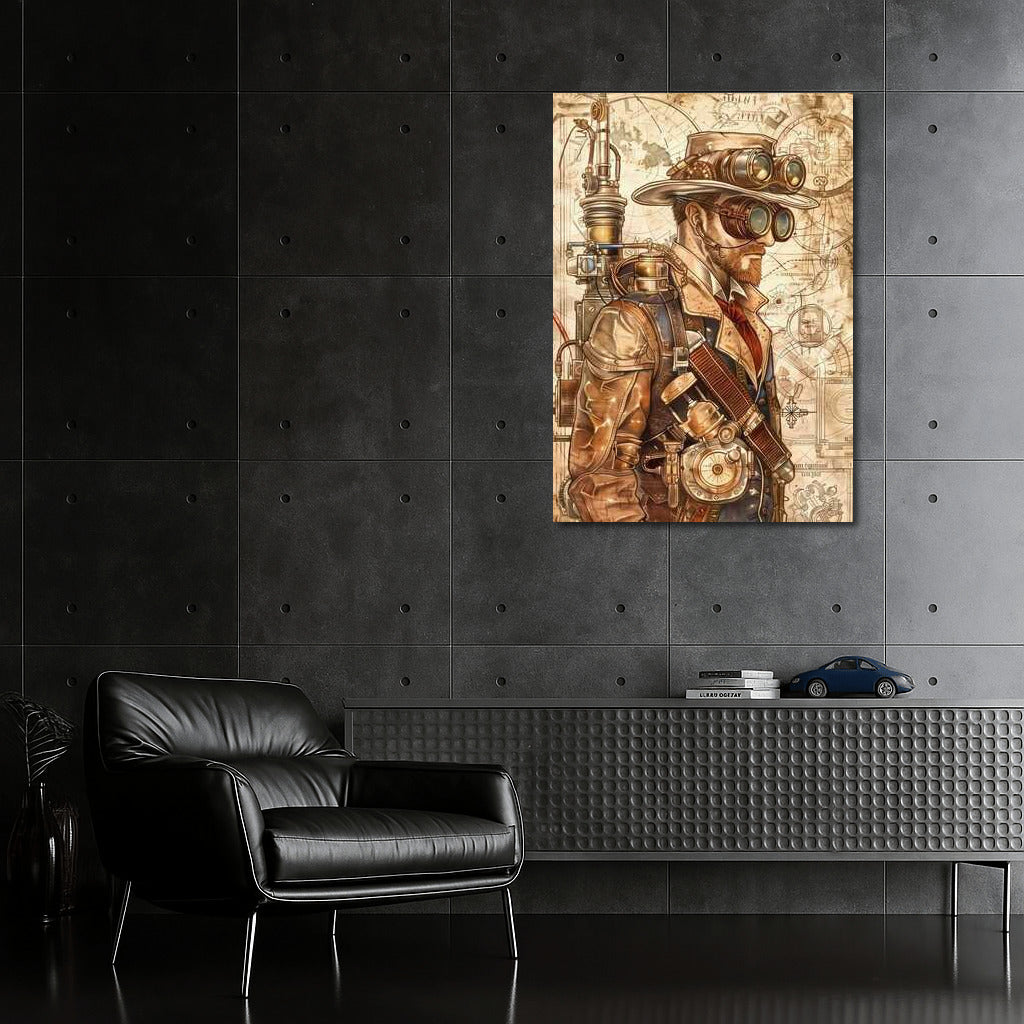 Vintage Mechanical Sci-Fi: Steampunk Figure