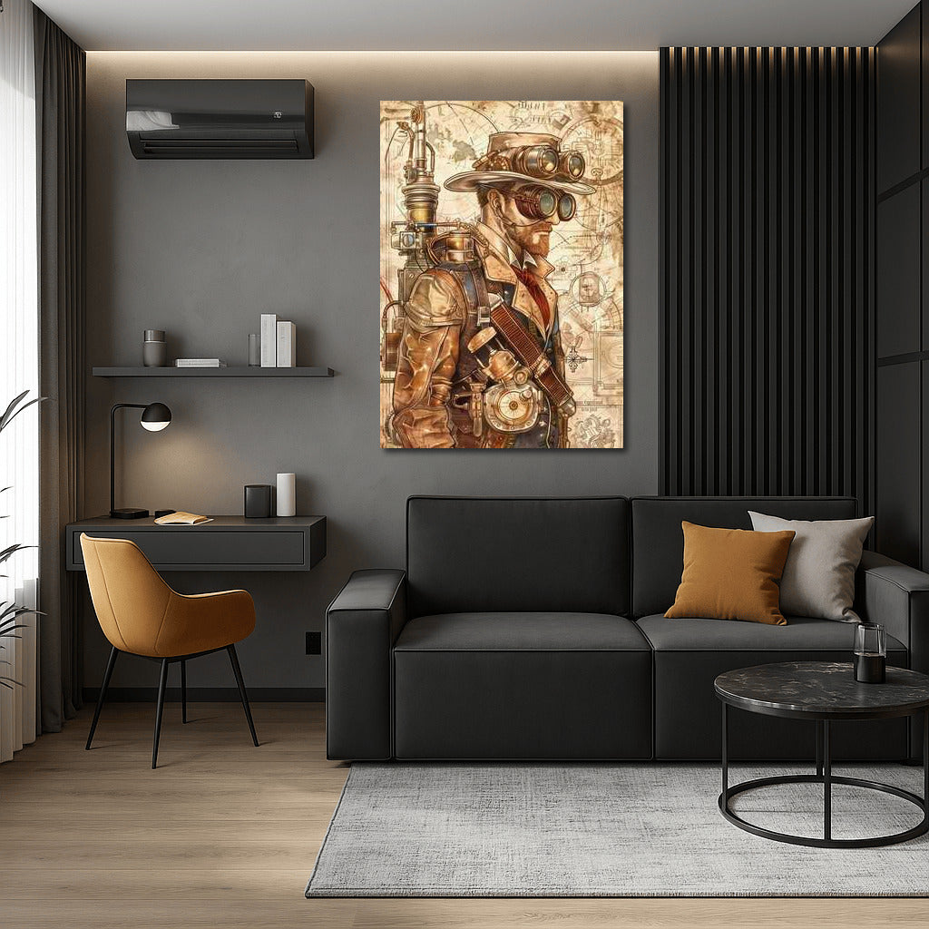 Vintage Mechanical Sci-Fi: Steampunk Figure