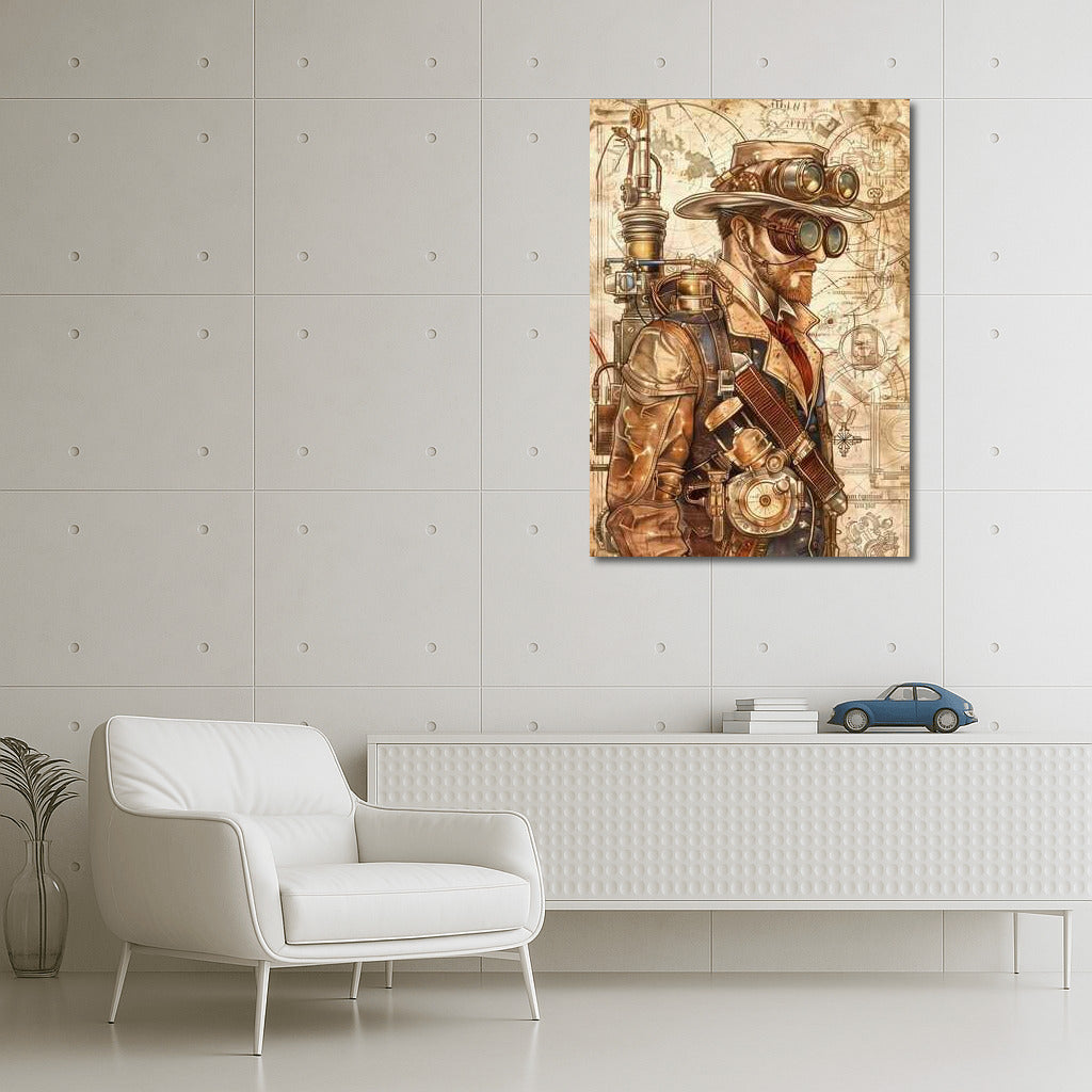 Vintage Mechanical Sci-Fi: Steampunk Figure