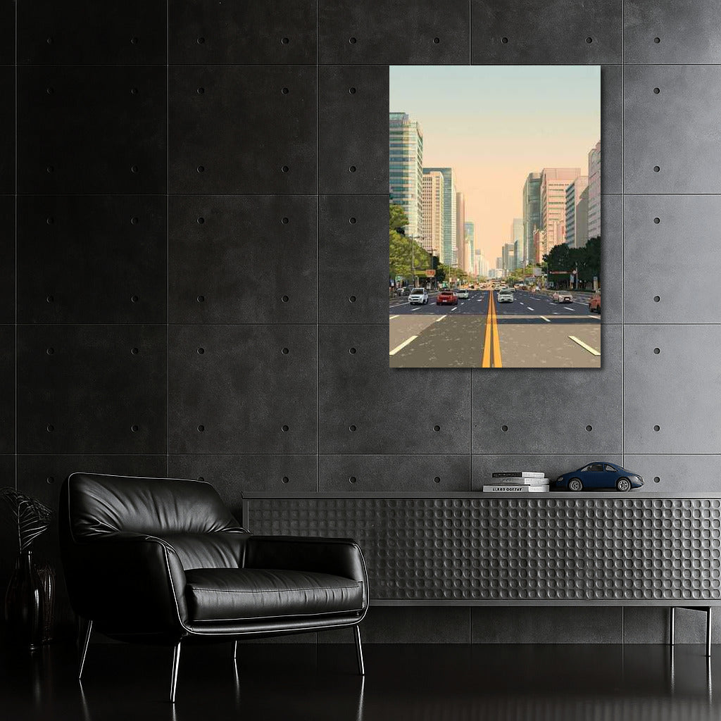 Architectural Symphony of Streets and Skyscrapers