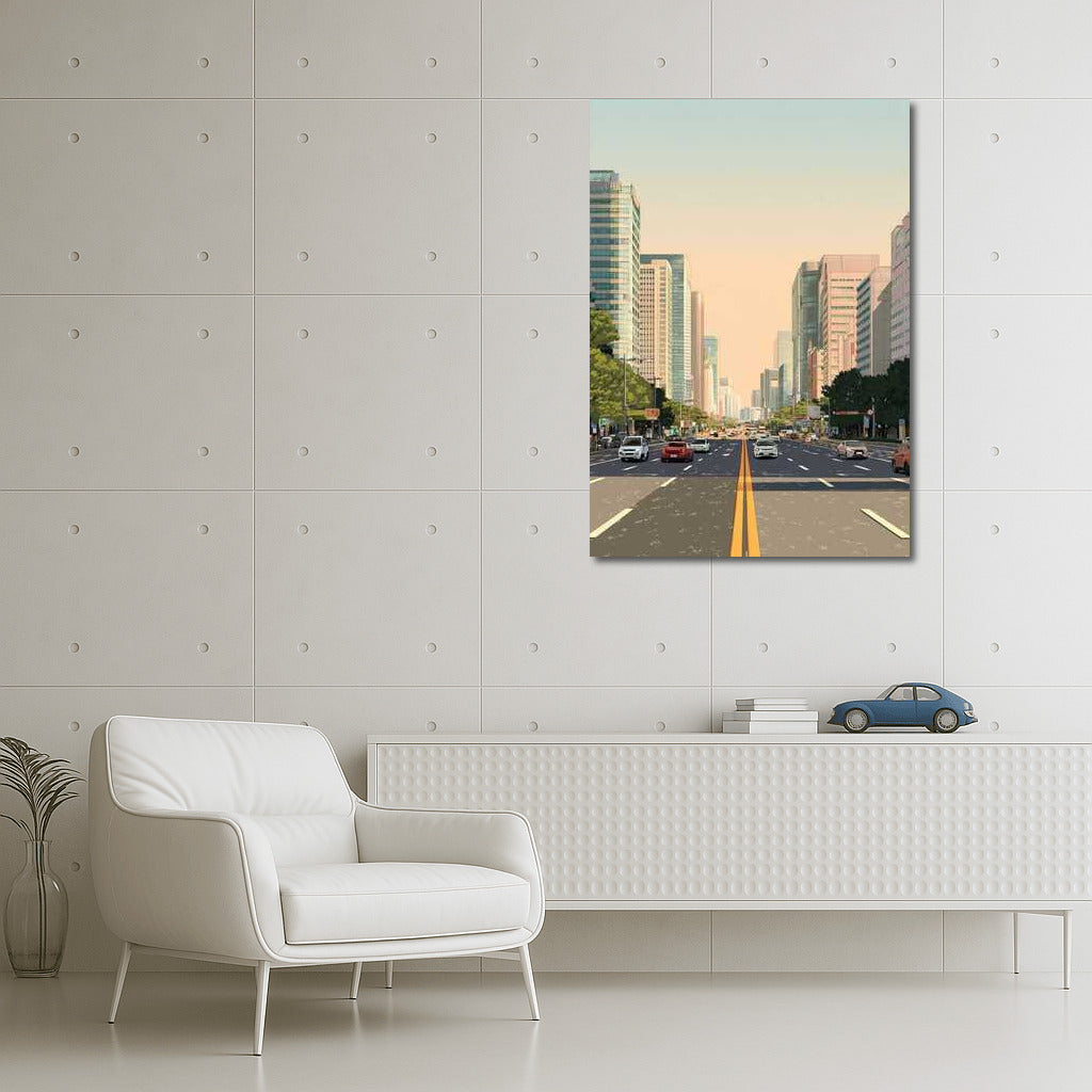 Architectural Symphony of Streets and Skyscrapers