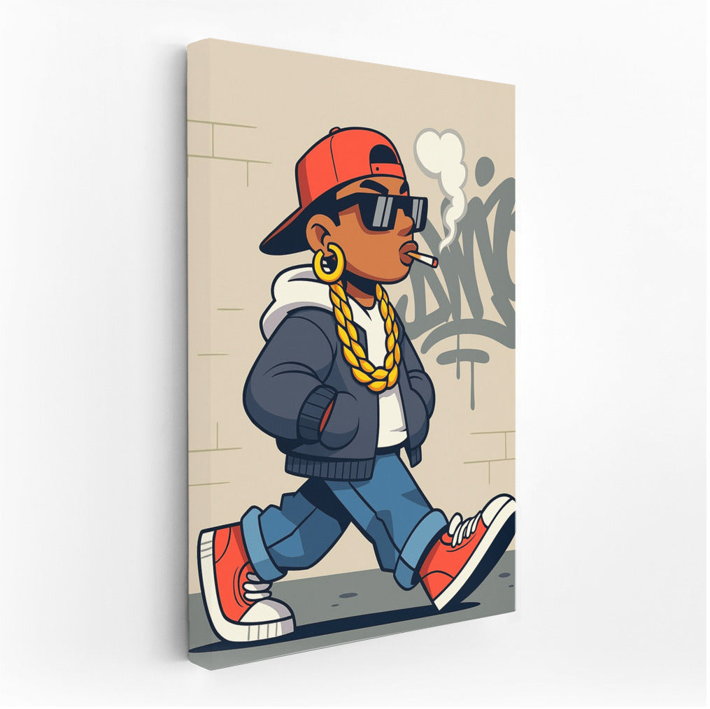 Streetwear Icon: Stylish Character in Sneakers