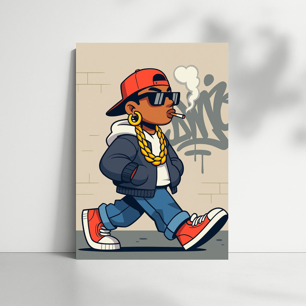 Streetwear Icon: Stylish Character in Sneakers