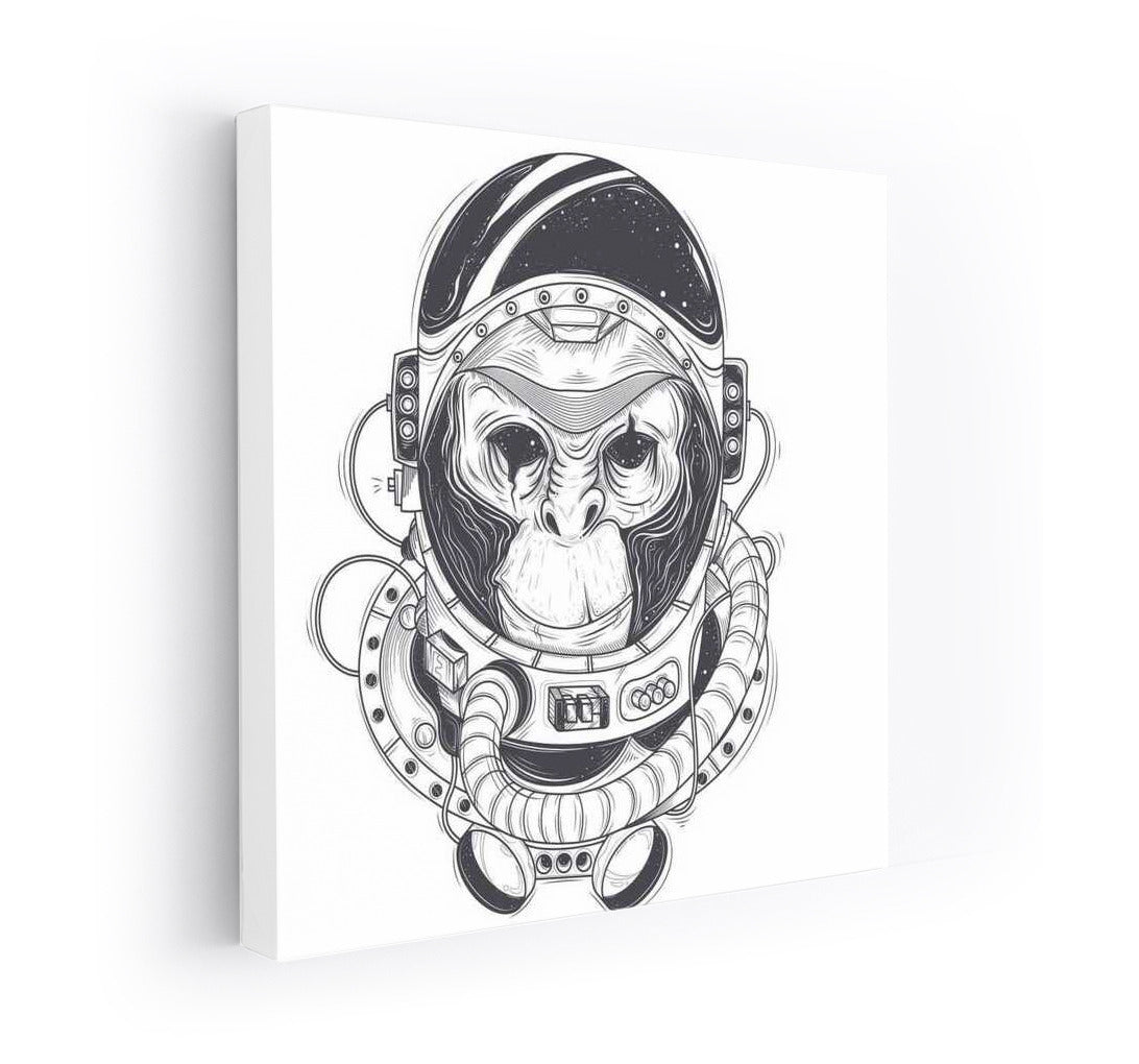 Tattoo Odyssey: Monkey Astronaut in Space