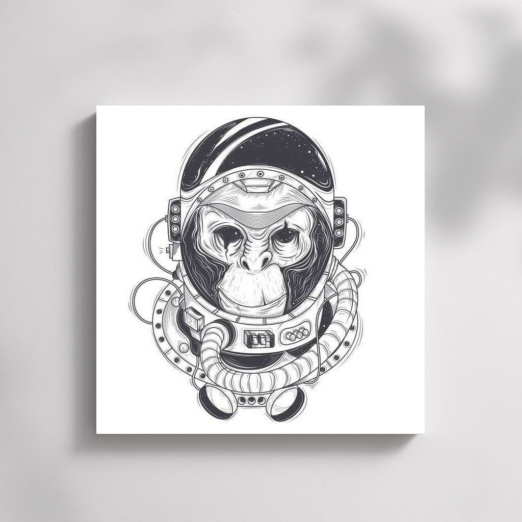 Tattoo Odyssey: Monkey Astronaut in Space