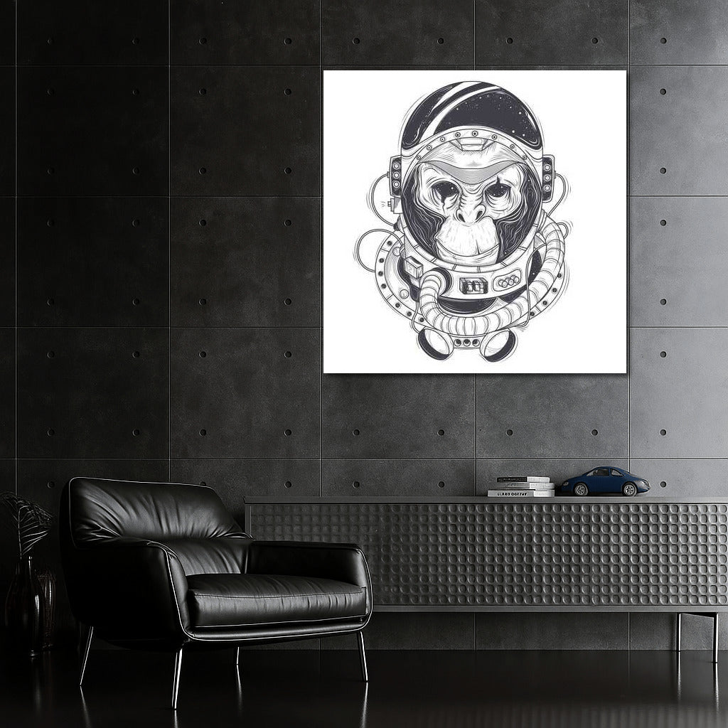 Tattoo Odyssey: Monkey Astronaut in Space