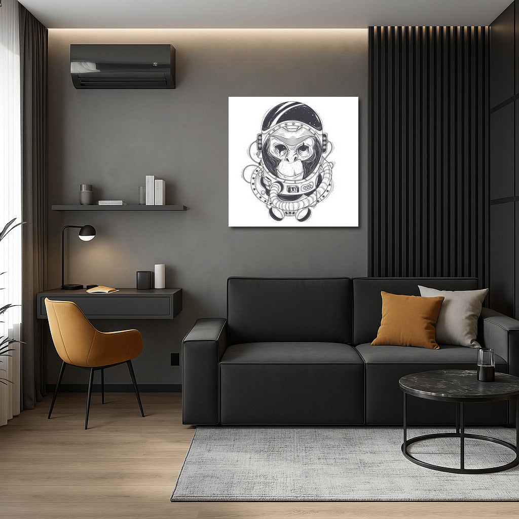 Tattoo Odyssey: Monkey Astronaut in Space