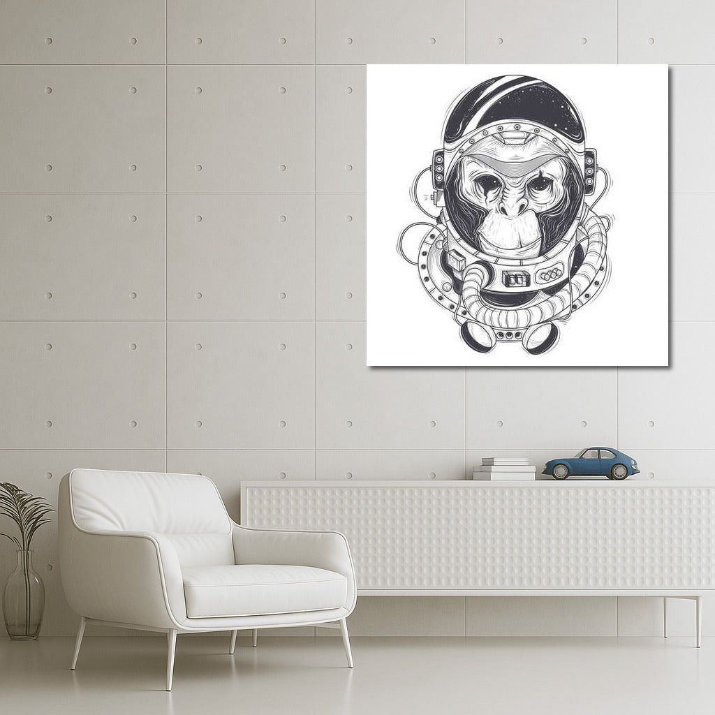 Tattoo Odyssey: Monkey Astronaut in Space