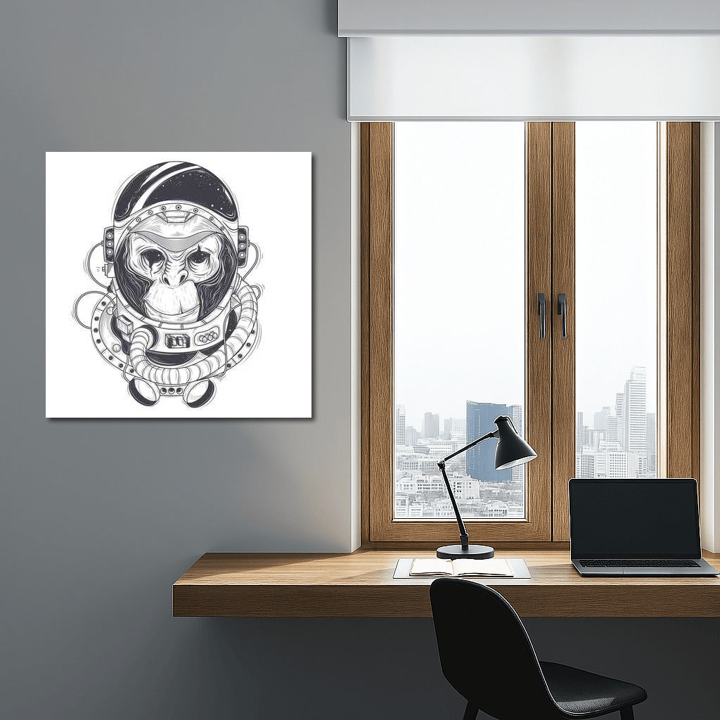 Tattoo Odyssey: Monkey Astronaut in Space