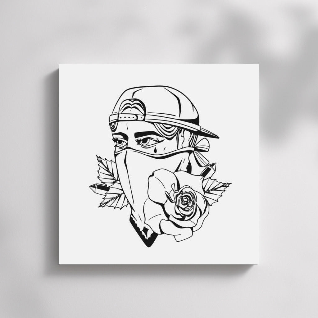 Rose Mask Tattoo: Symbol of Determination