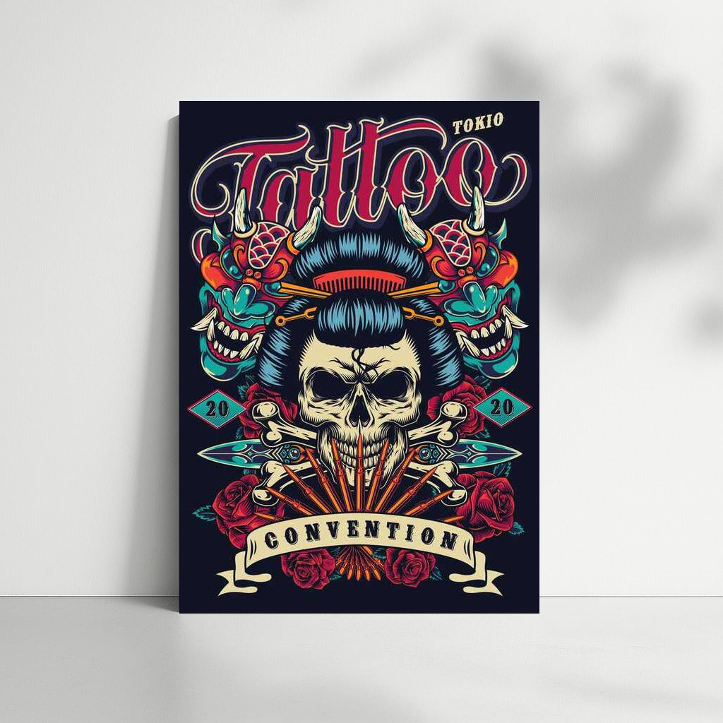 Skull and Masks: Vivid Tattoo Design