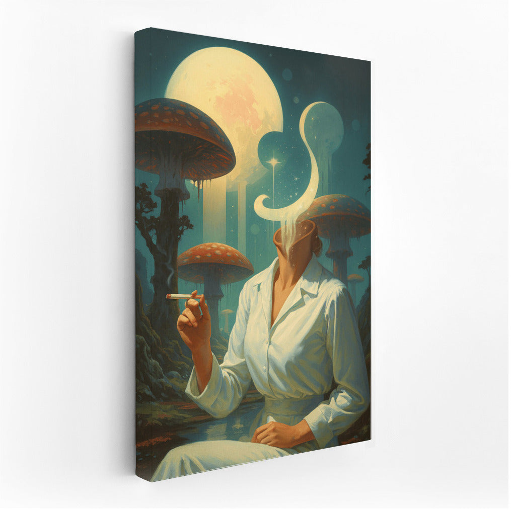Trip to the Moon World of Giant Mushrooms: Mysterious Figure