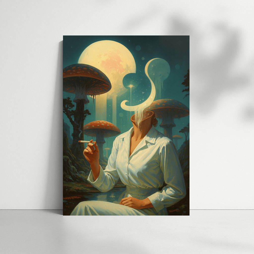 Trip to the Moon World of Giant Mushrooms: Mysterious Figure