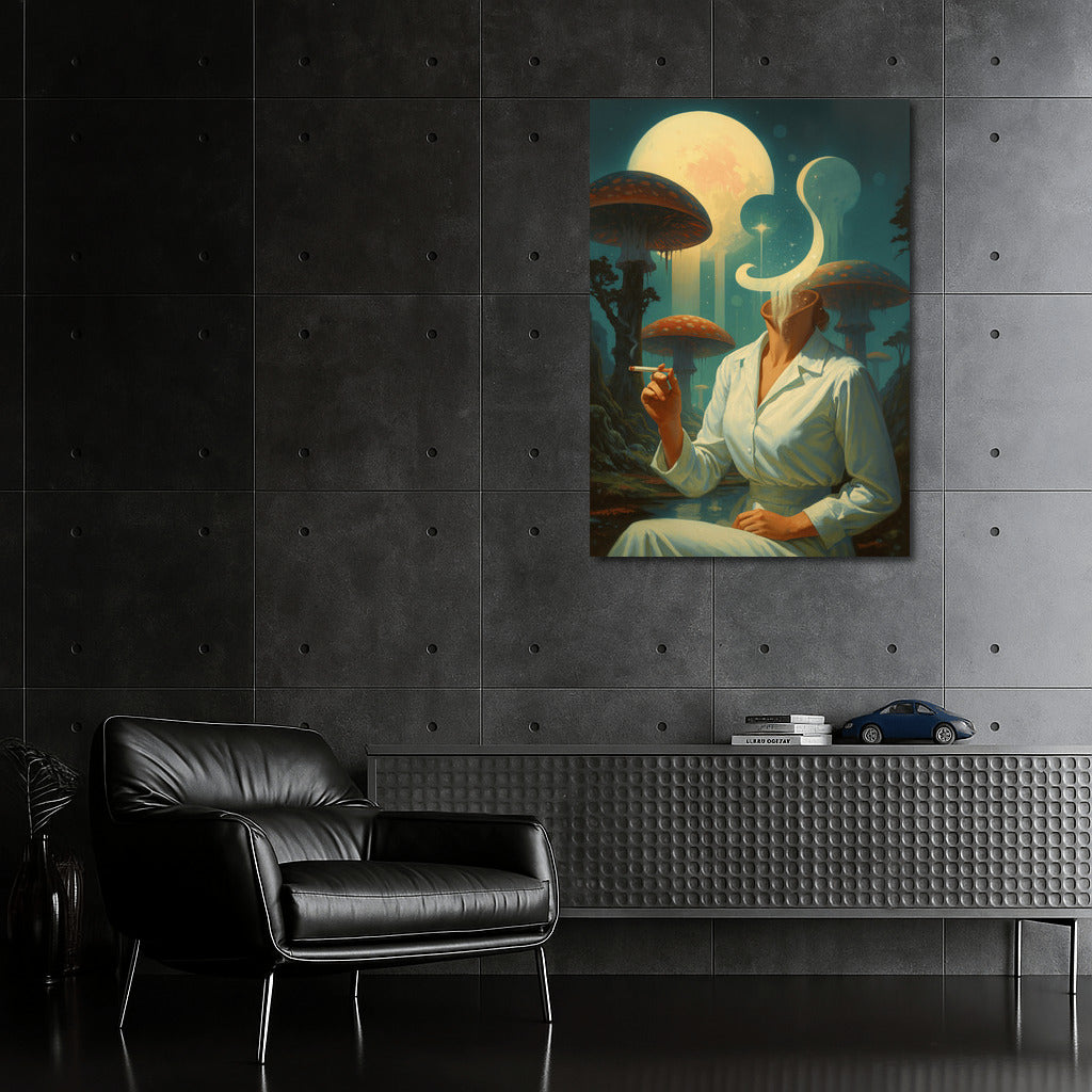 Trip to the Moon World of Giant Mushrooms: Mysterious Figure