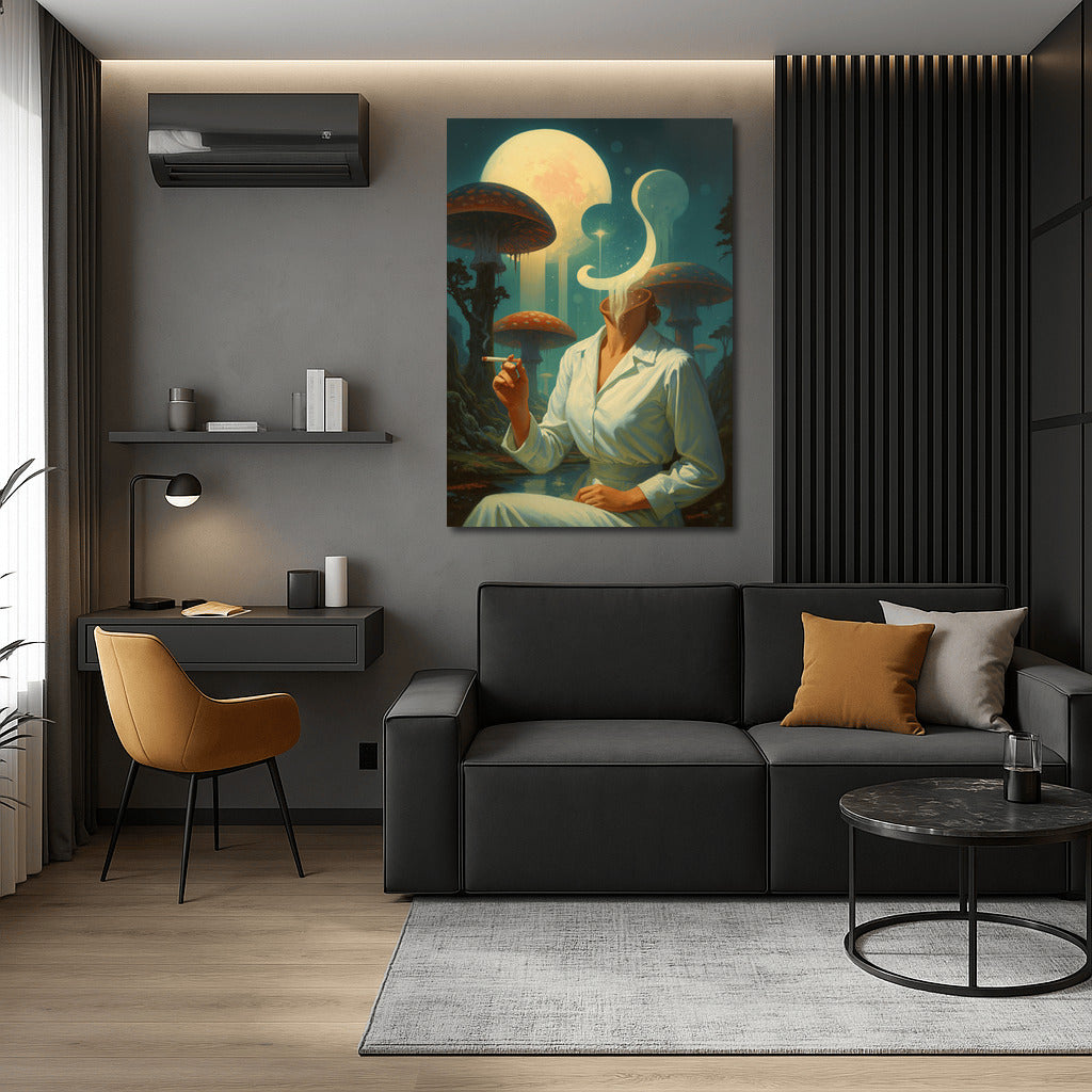 Trip to the Moon World of Giant Mushrooms: Mysterious Figure