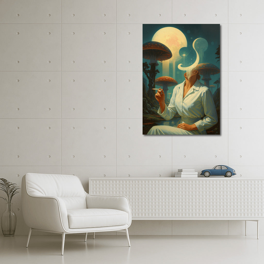 Trip to the Moon World of Giant Mushrooms: Mysterious Figure