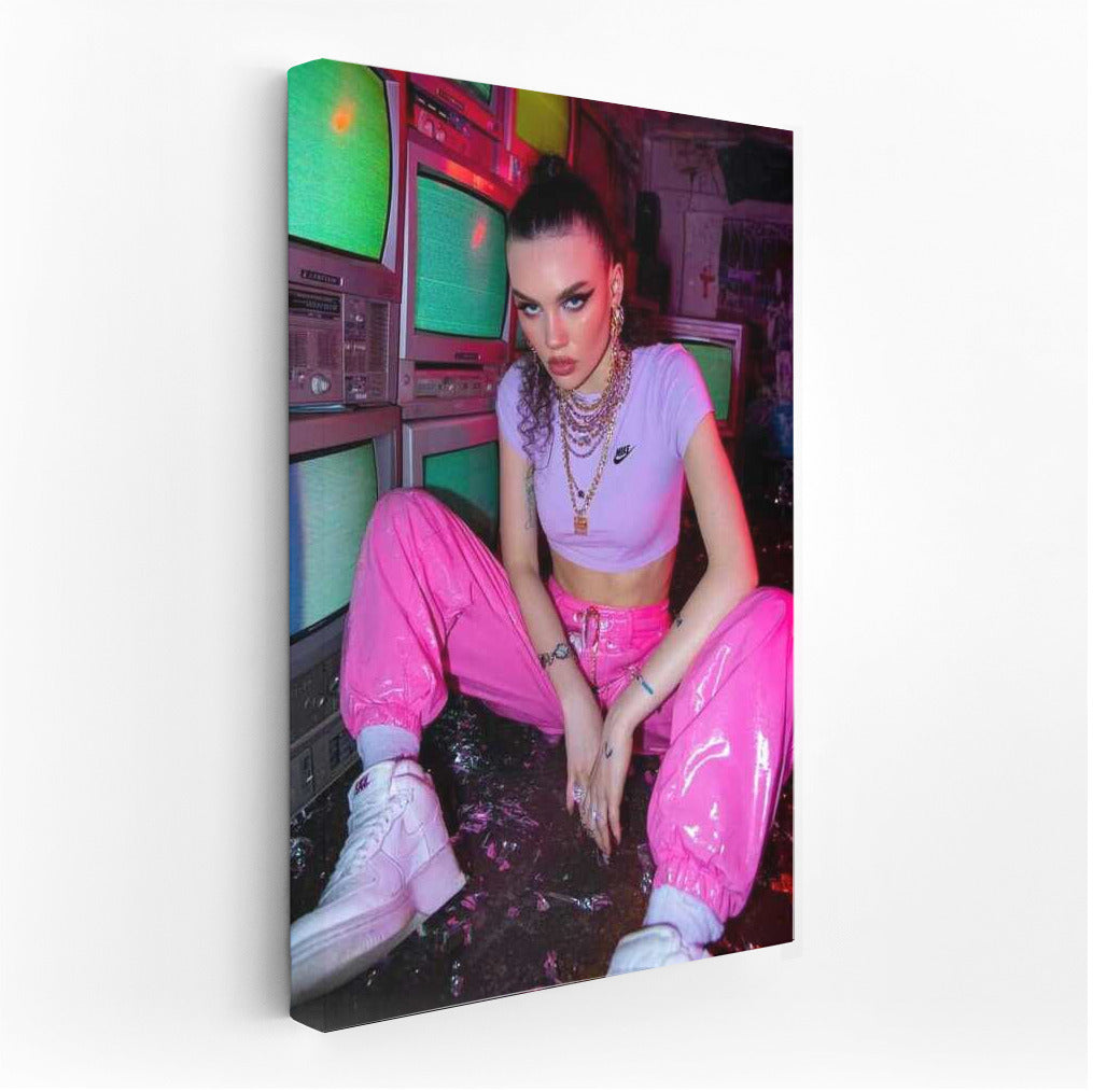 Neon Figure: Retro Vibes Y2K Aesthetic