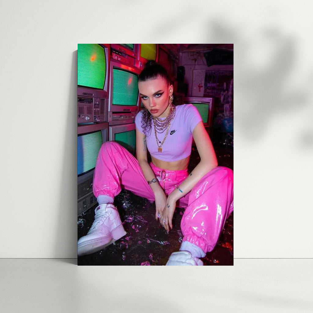 Neon Figure: Retro Vibes Y2K Aesthetic