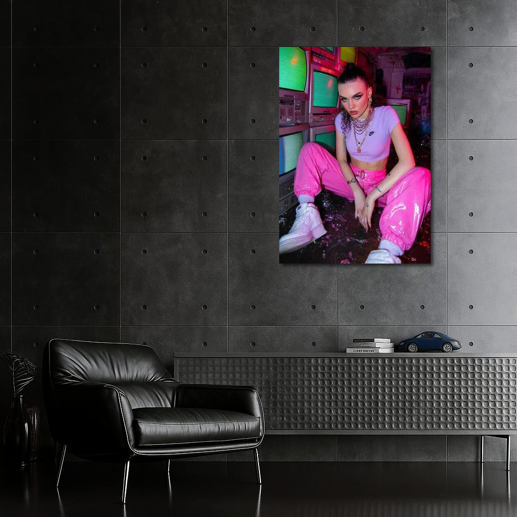 Neon Figure: Retro Vibes Y2K Aesthetic