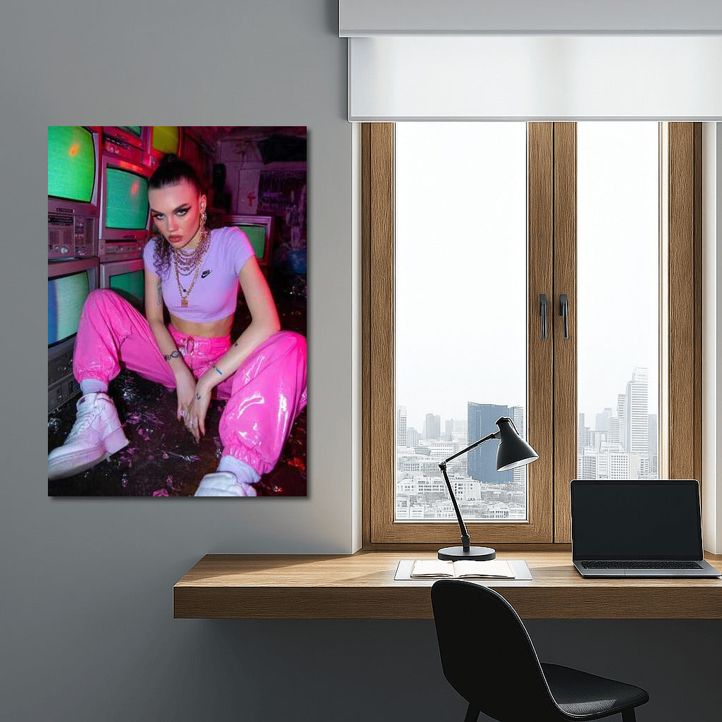 Neon Figure: Retro Vibes Y2K Aesthetic