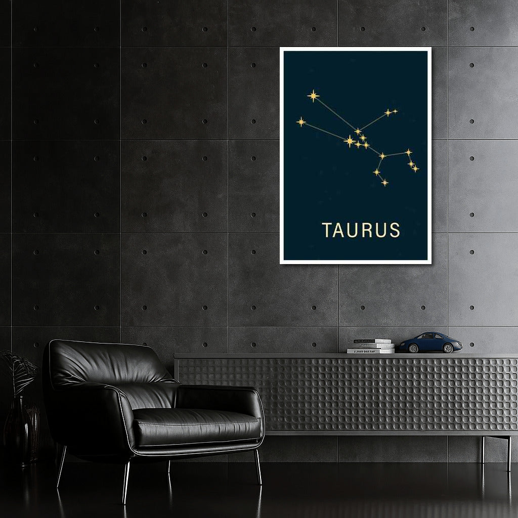 Cosmic Harmony of Taurus Constellation: Stars on Dark Background