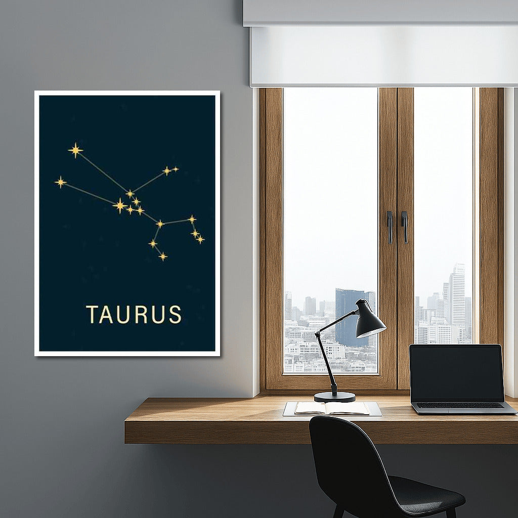 Cosmic Harmony of Taurus Constellation: Stars on Dark Background