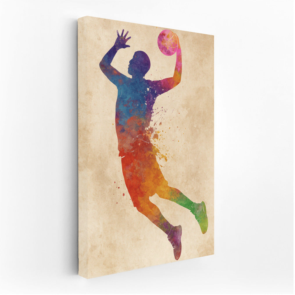 Basketball Explosion of Energy: The World of Sports in Bright Colors