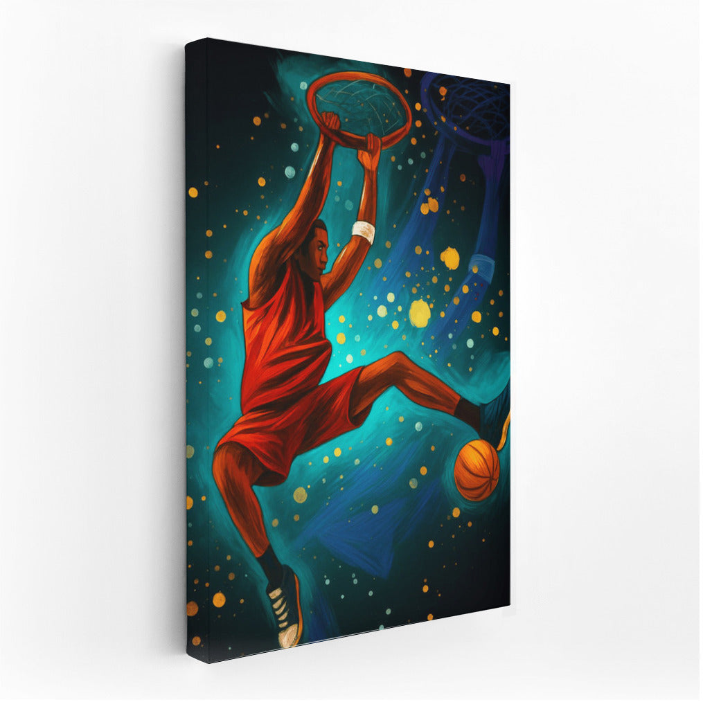 The Vibrant Dynamics of Basketball: The Energy of Sports on Canvas
