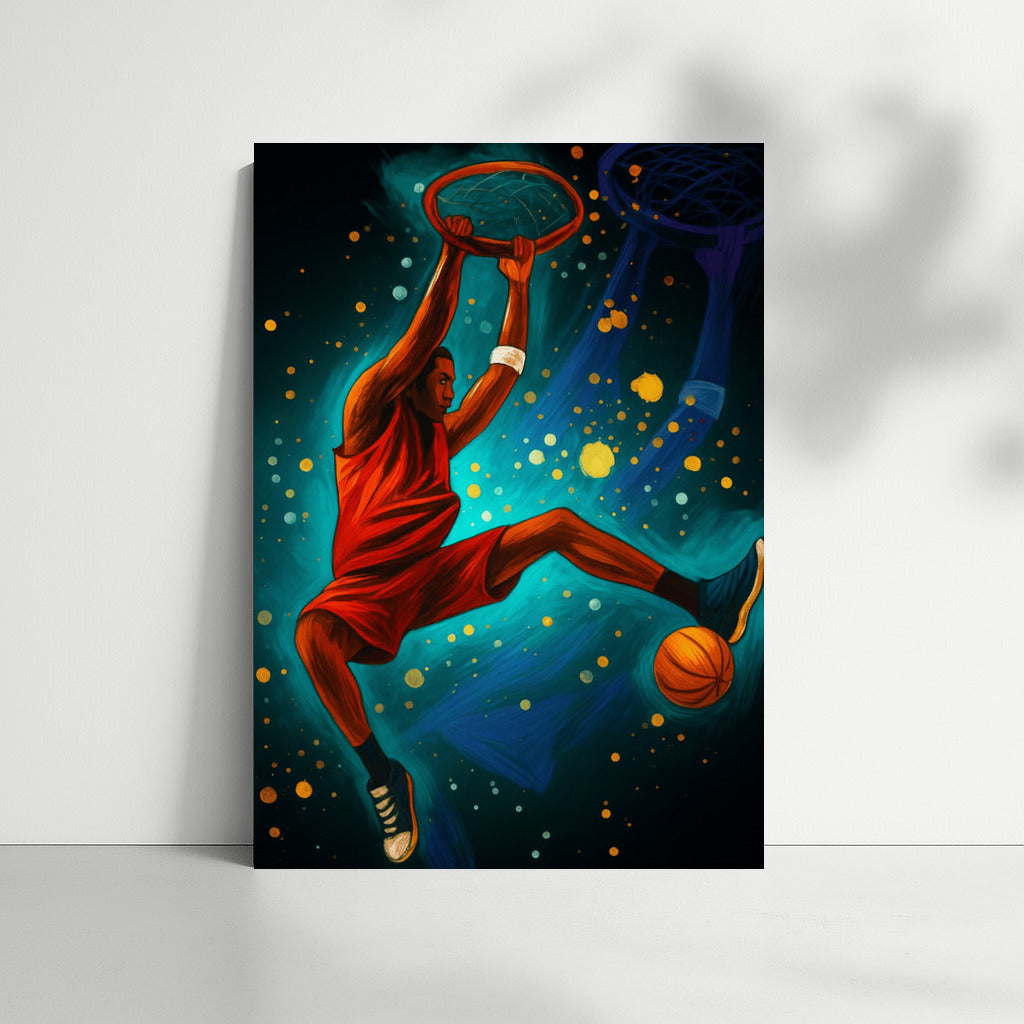 The Vibrant Dynamics of Basketball: The Energy of Sports on Canvas