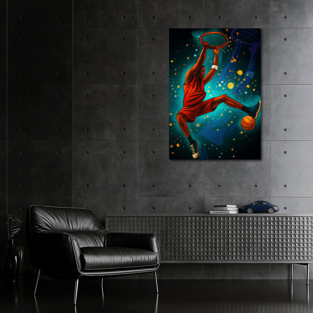 The Vibrant Dynamics of Basketball: The Energy of Sports on Canvas