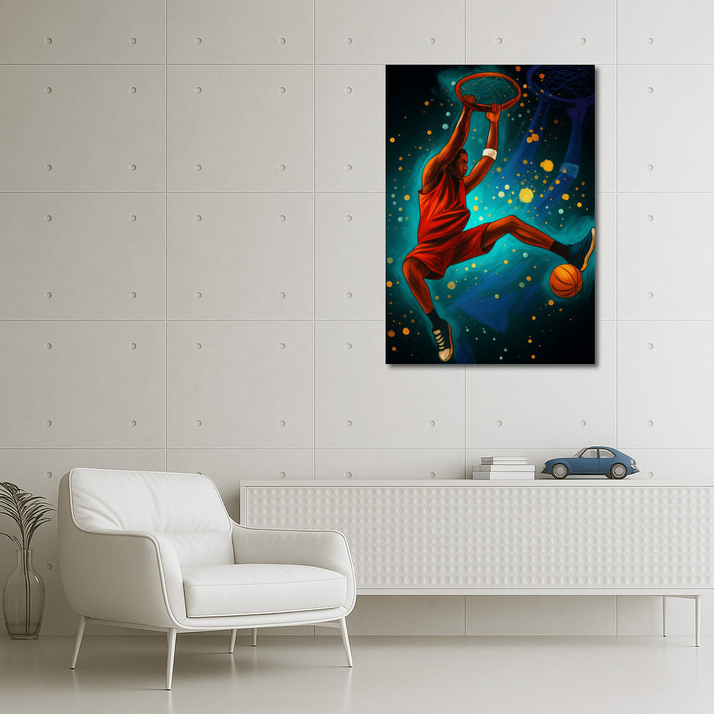 The Vibrant Dynamics of Basketball: The Energy of Sports on Canvas