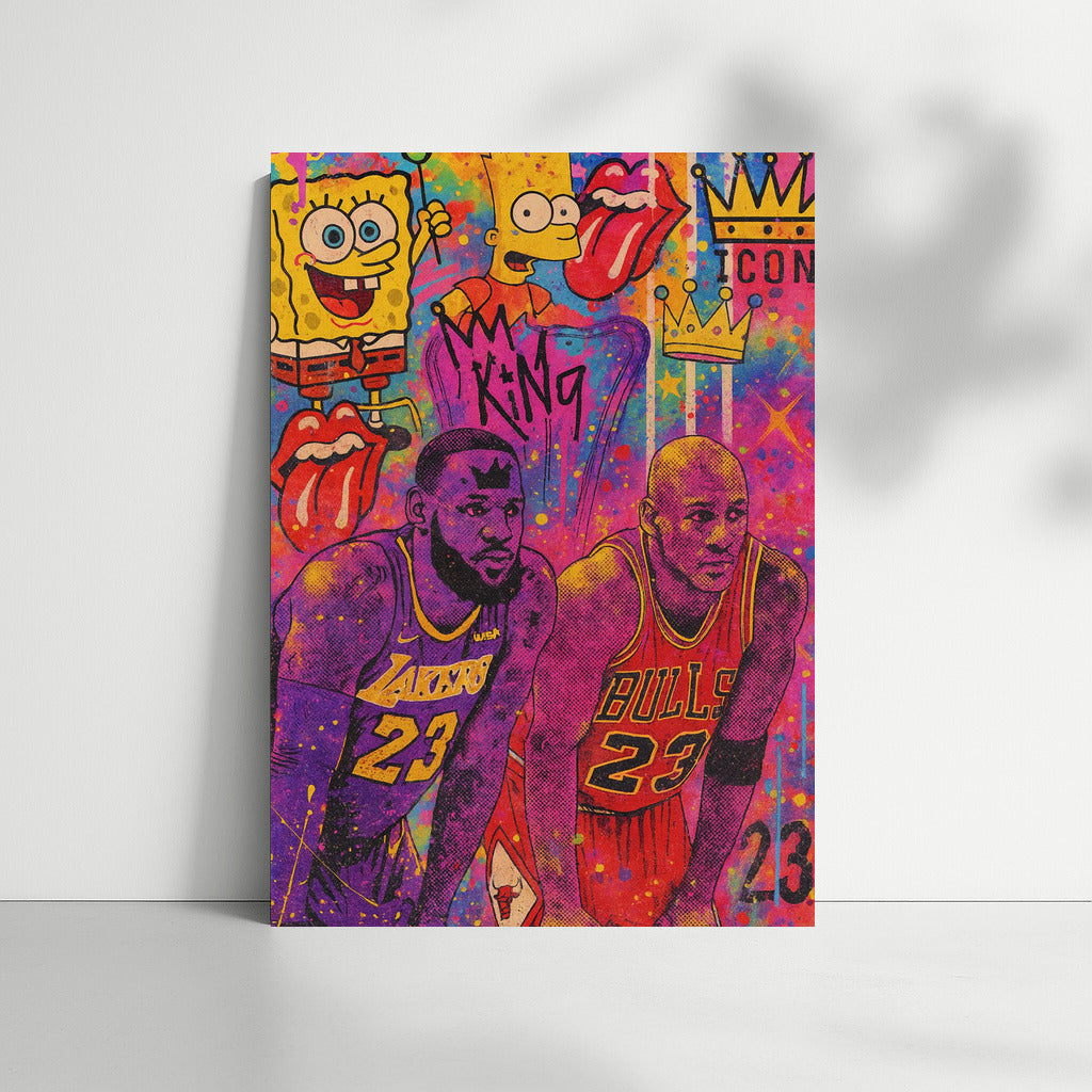 Basketball Explosion: Sports Energy in Pop Art Style
