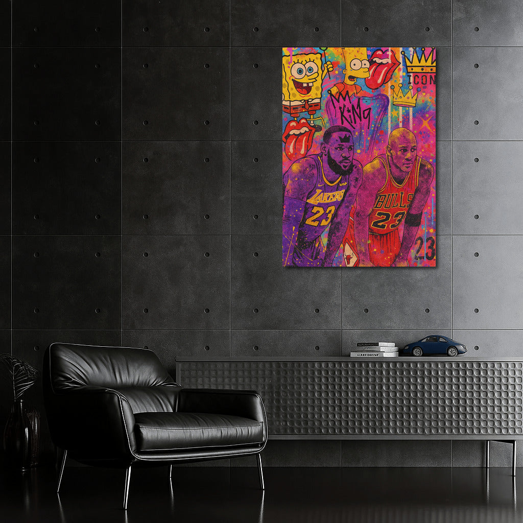 Basketball Explosion: Sports Energy in Pop Art Style