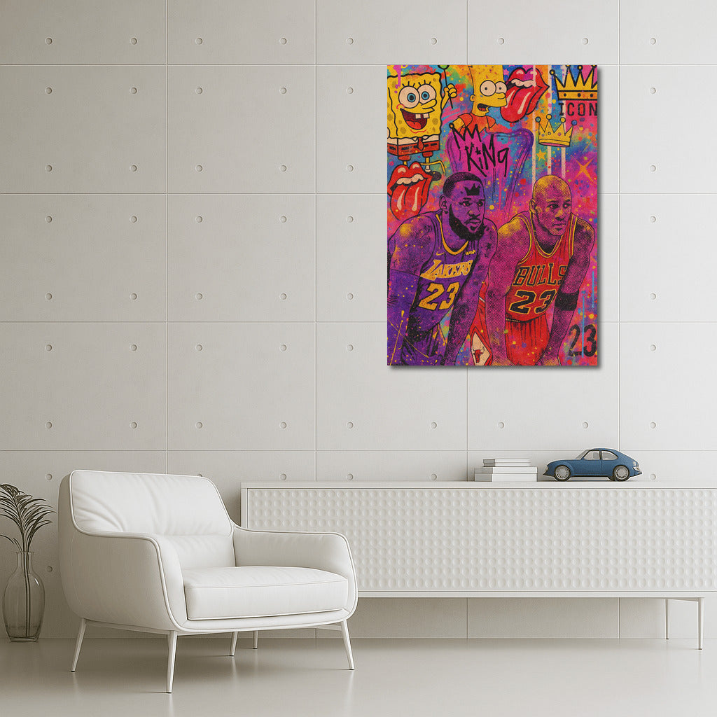 Basketball Explosion: Sports Energy in Pop Art Style