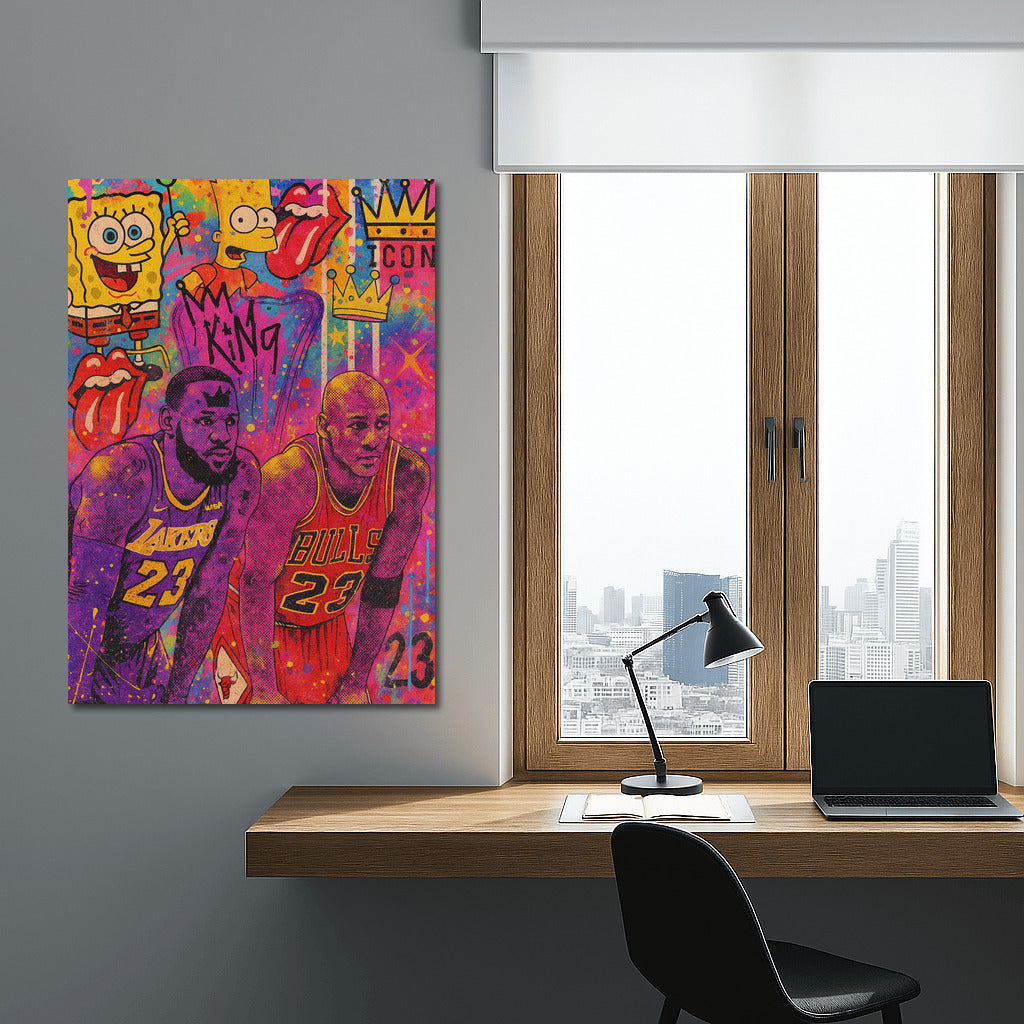 Basketball Explosion: Sports Energy in Pop Art Style