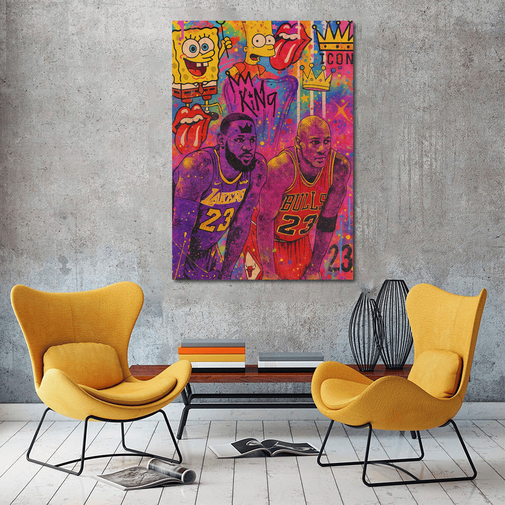 Basketball Explosion: Sports Energy in Pop Art Style