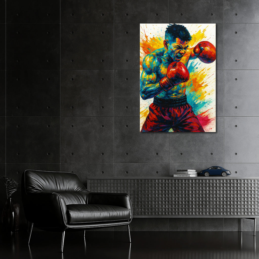 Bright Explosion of Boxing Energy: Sports Dynamics