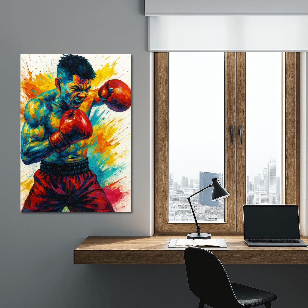 Bright Explosion of Boxing Energy: Sports Dynamics