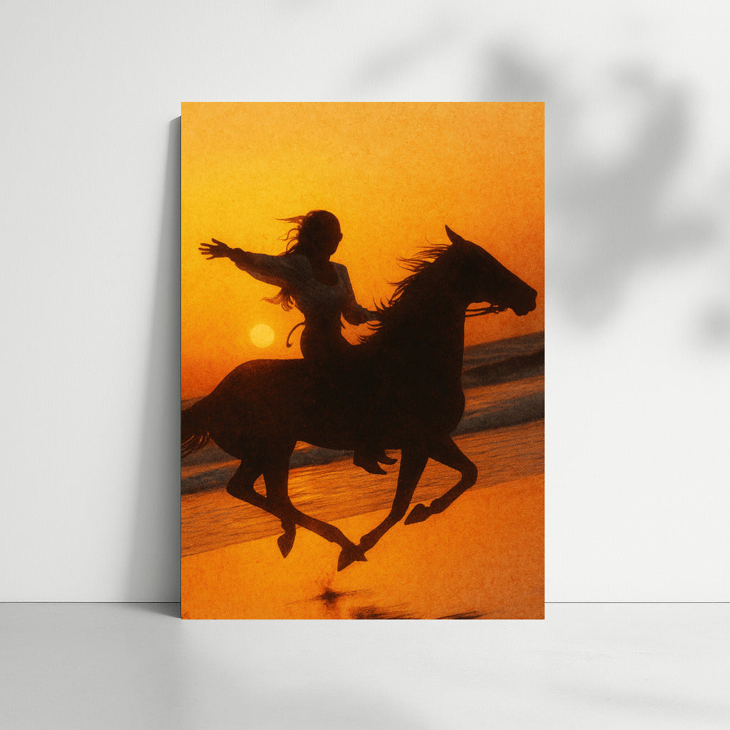 Sunset Freedom: Rider and Horse in the Sport Element