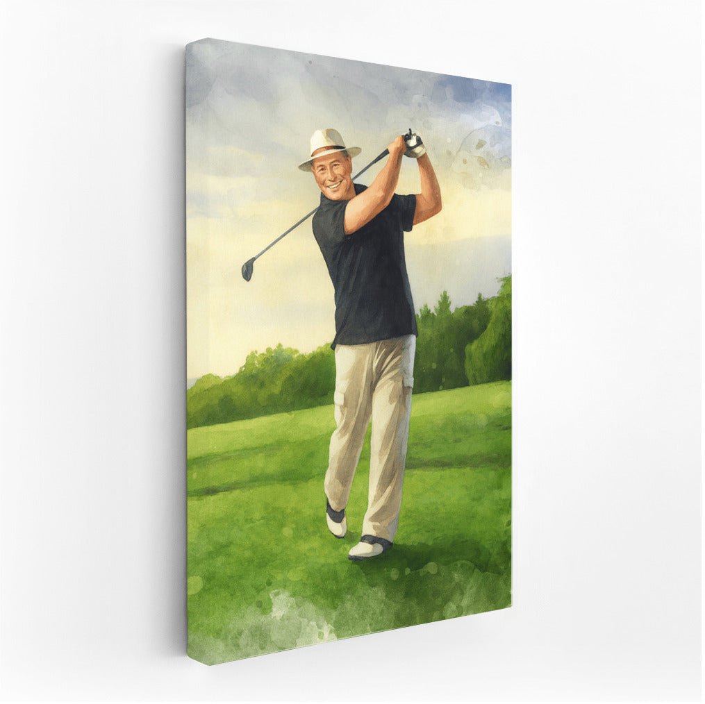 Triumph on the Green: Watercolor Golf