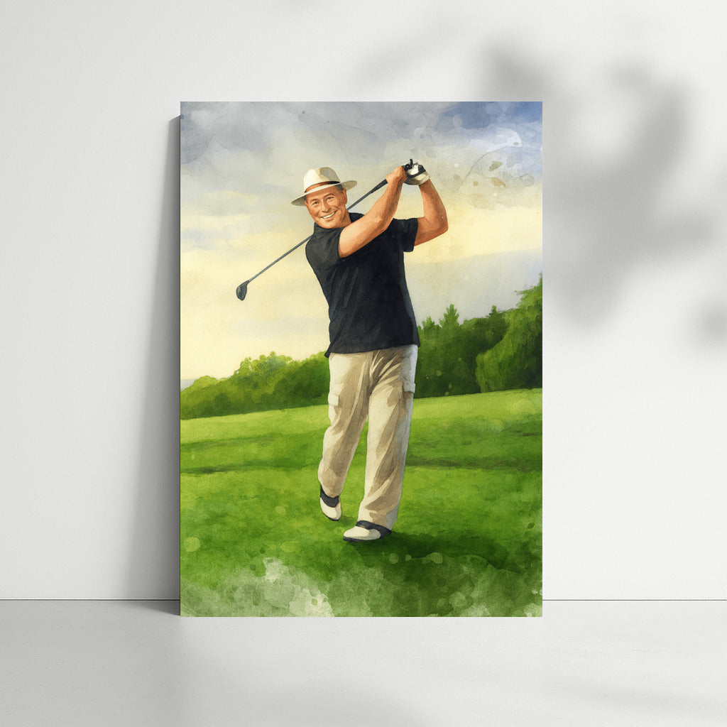 Triumph on the Green: Watercolor Golf
