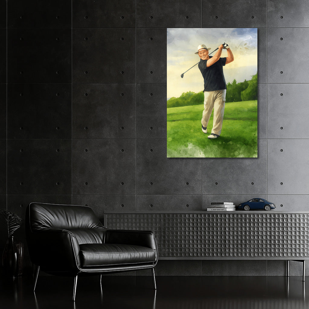 Triumph on the Green: Watercolor Golf